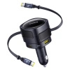 BASEUS ŁADOWARKA SAMOCHODOWA 90W DO SAMOCHODU 2X USB-C 1X USB-A SZYBKIE