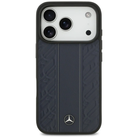 MERCEDES ETUI LEATHER LAUREL LEAVES STRIPES MAGSAFE DO IPHONE 17 PRO