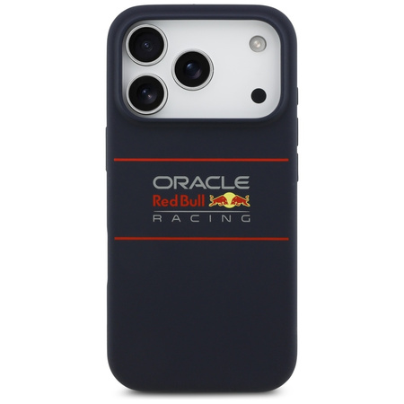 Etui Red Bull Silicone Horizontal        Centered Logo MagSafe do iPhone 17 Pro granatowy