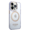 Etui Guess GUHMP14LHTCMU na iPhone 14 Pro purpurowy/purple Gold Outline Translucent MagSafe