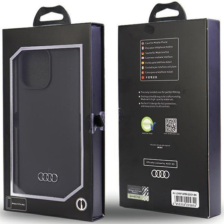 Etui Audi Silicone Case na iPhone 14 Pro Max 6.7" - czarne AU-LSRIP14PM-Q3/D1-BK