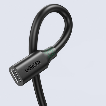 Ugreen kabel przedłużacz przejściówka USB C (męski) - USB C (żeński) 100W 10Gb/s 1m czarny