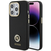 GUESS POKROWIEC HARDCASE DO IPHONE 15 PRO MAX 6.7 SILIKONOWY LOGO STRASS 4G