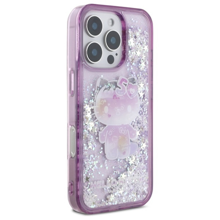 HELLO KITTY HARDCASE DO IPHONE 16 PRO LIQUID GLITTER 50TH ANNIVERSARY PARTY
