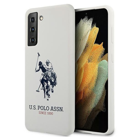 Etui U.S. Polo Assn. Silicone Logo na Samsung Galaxy S21+ - białe