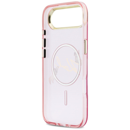 Etui Karl Lagerfeld IML Choupettes Karl  Script Logo MagSafe do iPhone Air różowy