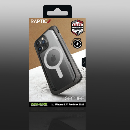 Raptic X-Doria Secure Case etui iPhone 14 Pro Max z MagSafe pancerny pokrowiec czarny