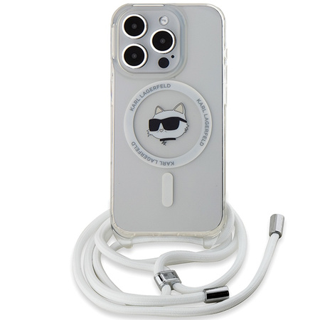 KARL LAGERFELD ETUI HARDCASE DO IPHONE 14 PRO 6.1 CHOUPETTE HEAD & CORD