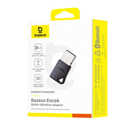 Adapter bluetooth Baseus Encok BA04+ Bluetooth 5.4 - czarny