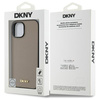 DKNY ETUI HARDCASE DO IPHONE 15 6.1 Z LOGO METALOWYM I DO MAGSAFE BEŻOWE