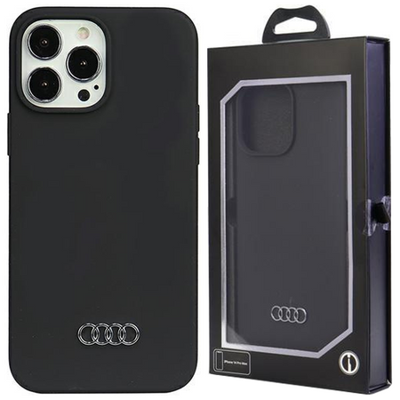Etui Audi Silicone Case na iPhone 13 Pro Max 6.7" - czarne AU-LSRIP13PM-Q3/D1-BK