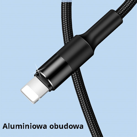 USAMS KABEL PLECIONY 3W1 DO LIGHTNING MICRO USB USB-C 1,5M 2A DO TELEFONÓW