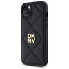DKNY ETUI DO IPHONE 15 PLUS 6.7 QUILTED STACK LOGO WERSJA CZARNA POKROWIEC