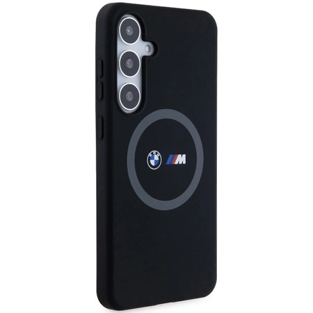 Etui BMW M Silicone Printed Ring MagSafe na Samsung Galaxy S24+ - czarne