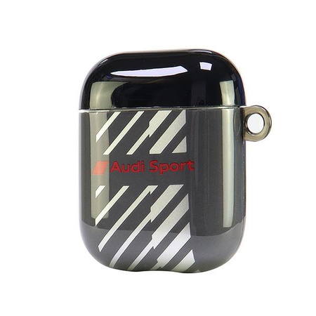 AUDI ETUI DO SŁUCHAWEK AIRPODS 1 2 CASE IML SPORT MAGNETYCZNE CZARNY