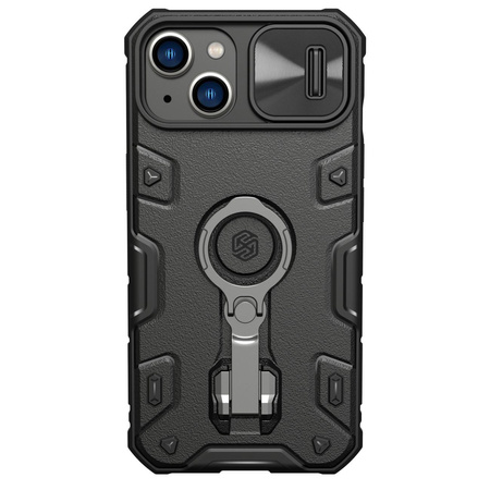 Nillkin CamShield Armor Pro Case etui iPhone 14 Plus pancerny pokrowiec z osłoną na aparat ring podstawka czarne