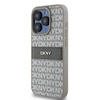 DKNY ETUI HARDCASE LEATHER MONO STRIPE DO IPHONE 15 PRO 6.1 Z LOGO