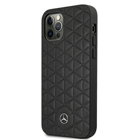 Mercedes MEHCP12LSPSBK iPhone 12 Pro Max 6,7" czarny/black hardcase Leather Quilted Embossed
