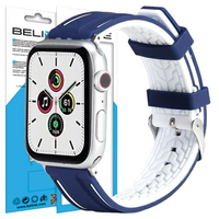 Beline pasek Apple Watch Solid Silicone38/40/41mm granatowo-biały  navy/white