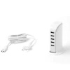 DUDAO ŁADOWARKA 5X USB DO TELEFONÓW EU Z WBUDETNYM KABLEM SIECIOWYM BIAŁA