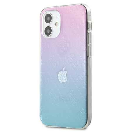 Guess GUHCP12S3D4GGBP iPhone 12 mini 5,4" niebiesko-różowy/blue&pink hardcase 4G 3D Pattern Collection