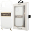 Guess GUHCP13SKC4GBGO iPhone 13 mini 5,4" Transparent hardcase 4G Brown Strap Gold Chain
