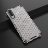 Honeycomb etui pancerny pokrowiec z żelową ramką Huawei Y6p przezroczysty