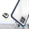 Clear 3in1 etui do Samsung Galaxy A12 5G żelowy pokrowiec z ramką niebieski