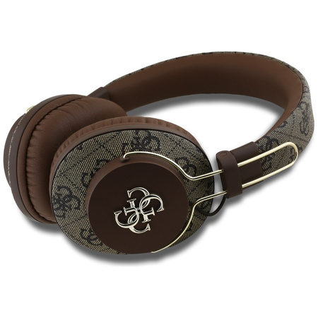Słuchawki nauszne Guess Bluetooth ENC    Metal 4G Logo brązowy