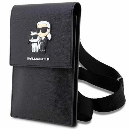 Karl Lagerfeld Torebka KLWBSAKCPMKczarny/black Saffiano Karl & Choupette