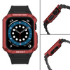 Protect Strap Band opaska z etui do Apple Watch 7 / 6 / 5 / 4 / 3 / 2 / SE (41 / 40 / 38mm) obudowa pancerny pokrowiec na zegarek czarny