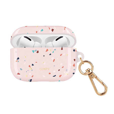 UNIQ ETUI COEHL TERRAZZO DO AIRPODS PRO CASE OCHRONNE BLUSH PINK Z OCHRONĄ