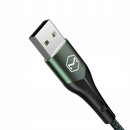 MCDODO KABEL USB LIGHTNING SZYBKIEGO ŁADOWANIA 36W DO IPHONE 13 14 2M LED ZIELONY