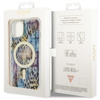 Etui Guess GUHMP14SHLEOPWB na iPhone 14 - niebieskie Leopard MagSafe