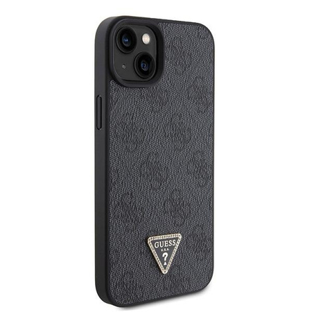 Guess GUHCP15SP4TDSCPK iPhone 15 6.1" czarny/black hardcase Crossbody 4G Metal Logo