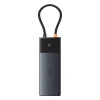 Hub USB-C Baseus Metal Gleam II 10w1 HDMI USB-A USB-C RJ45 SD/TF - szary