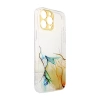 HURTEL ETUI CASE POKROWIEC DO IPHONE 12 PRO ŻELOWY MARMUR POMARAŃCZOWY