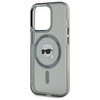 KARL LAGERFELD CASE HARDCASE DO IPHONE 15 PRO DO MAGSAFE Z METALOWYM LOGO