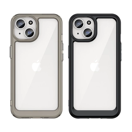 HURTEL ETUI OUTER SPACE Z ELASTYCZNĄ RAMKĄ DO IPHONE 15 WZMOCNIONE