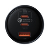 Baseus szybka ładowarka samochodowa USB / USB Typ C 160W PPS Quick Charge 5 PD szary (TZCCZM-0G)