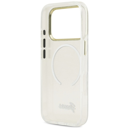 Etui Guess IML Gradient Script Metal     MagSafe do iPhone 17 Pro Max biały