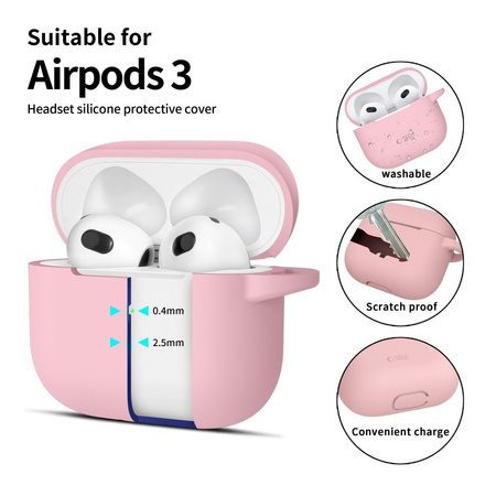 TECH-PROTECT ETUI DO AIRPODS 3 Z HAKIEM SILIKONOWE OCHRONA WYSOKIEJ JAKOŚCI