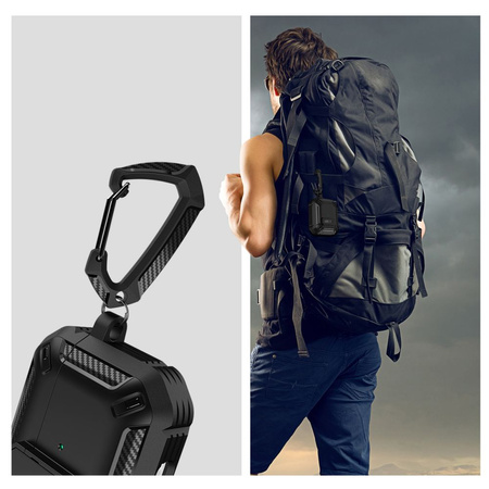 TECH-PROTECT ETUI X-CARBO DO APPLE AIRPODS PRO 1 2 OCHRONA WYSOKIEJ JAKOŚCI