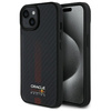 Red Bull RBHMP15S24CFGSMK iPhone 15 6.1 hardcase czarny/black Carbon Fiber Power Bar MagSafe