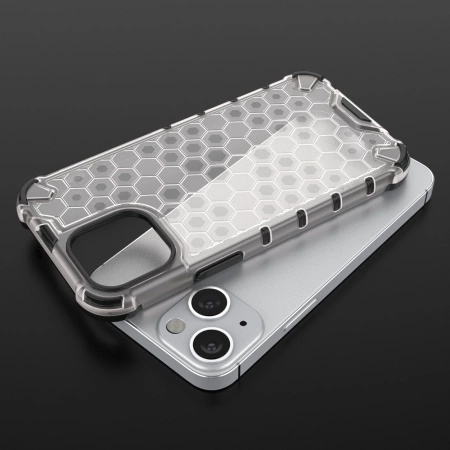 HURTEL ETUI PANCERNE HONEYCOMB Z ŻELOWĄ RAMKĄ DO IPHONE 13 MINI OCHRONA