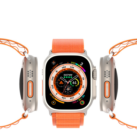 Sportowy pasek ze sprzączką do Apple Watch 8 / 7 / 6 / SE / 5 / 4 / 3 / 2 / 1 (41, 40, 38 mm) Dux Ducis Strap GS Version - pomarańczowy