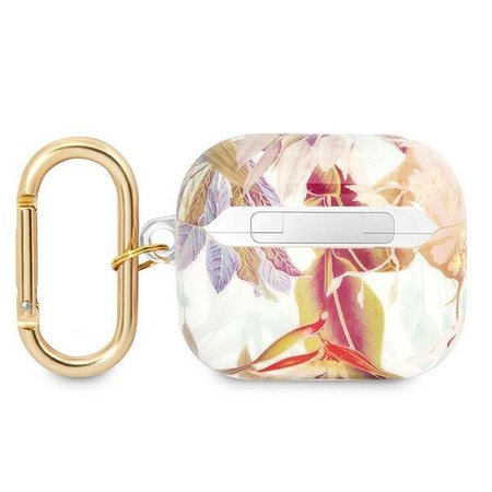 Guess GUA3HHFLU AirPods 3 cover fioletowy/purple Flower Strap Collection