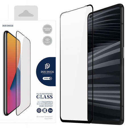 Dux Ducis 9D Tempered Glass wytrzymałe szkło hartowane 9H na cały ekran z ramką Oppo A76 / Oppo A36 / Realme 9i czarny (case friendly)