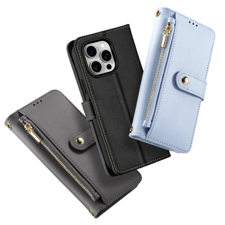 DUX DUCIS ETUI SKÓRZANE DO IPHONE 15 PRO LAVA Z OCHRONĄ NA ROGI MAGNETYCZNE