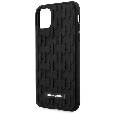 Etui Karl Lagerfeld KLHCN61RUPKLPK na iPhone 11 / Xr hardcase - czarne 3D Monogram